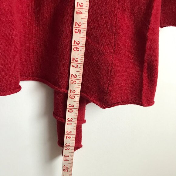 Neiman Marcus Cashmere Cardigan Red Open Front Womens XS - Picture 6 of 8